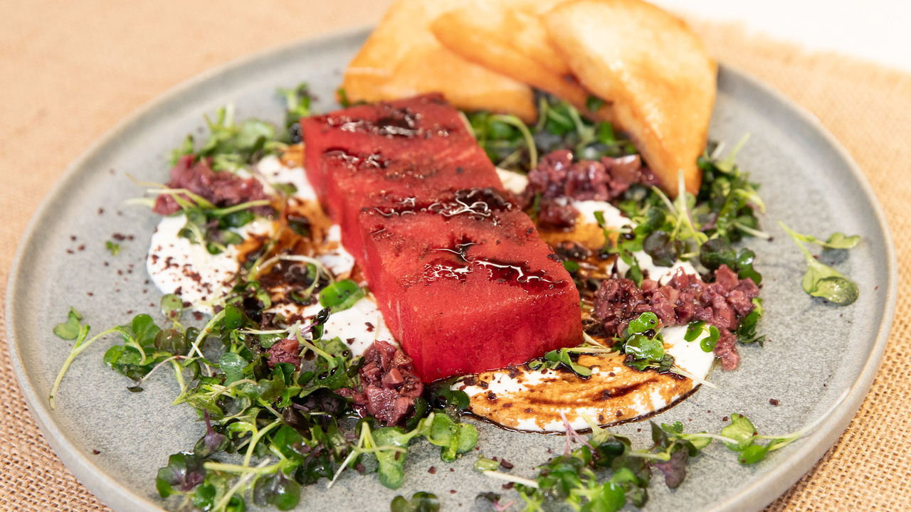 Compressed Watermelon Salad
