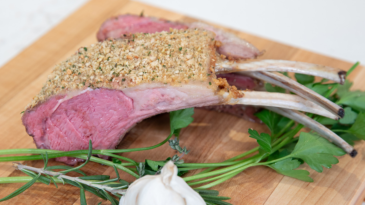 Slow Roast Sear Rack of Lamb