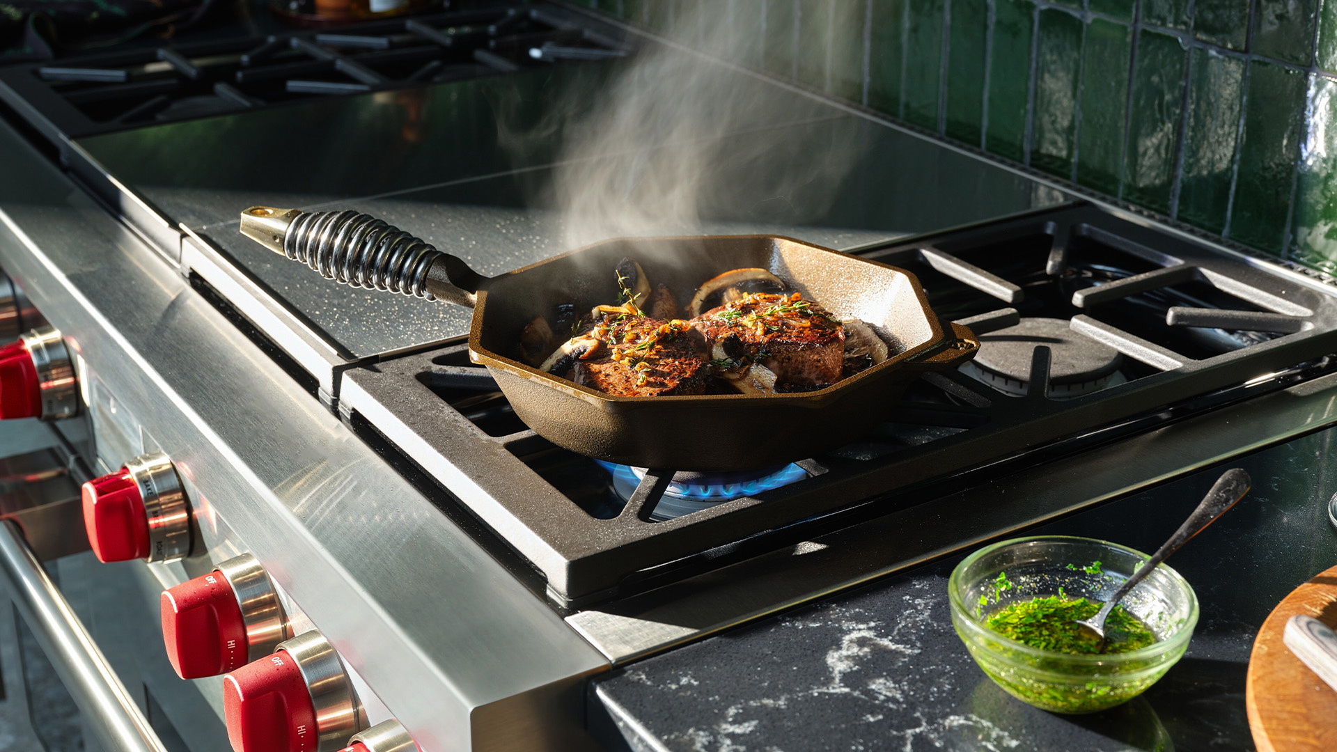 Virtual Cooking with Cast Iron