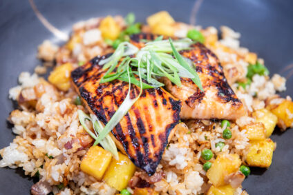 Teriyaki Salmon with Fried Rice
