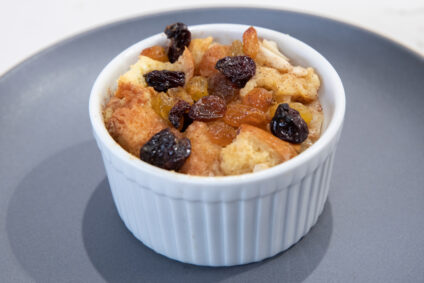Individual Brandied Cherry Bread Pudding