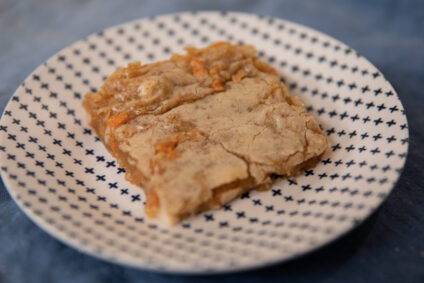 Macadamia Nut, Carrot and Ginger Blondies