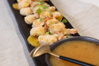 Oven Coconut Shrimp with Marmalade Glaze