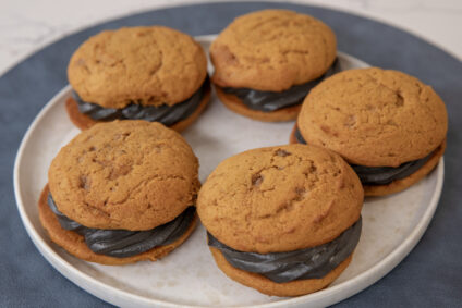 Pumpkin and Black Chocolate Whoopie Pies