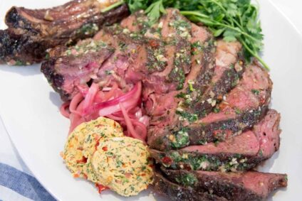 Ribeye with Chimichurri Compound Butter